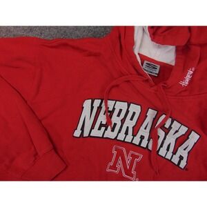 Nebraska‎ Corn Huskers Mens 2XL Red Hoodie Pullover Stadium Athletics